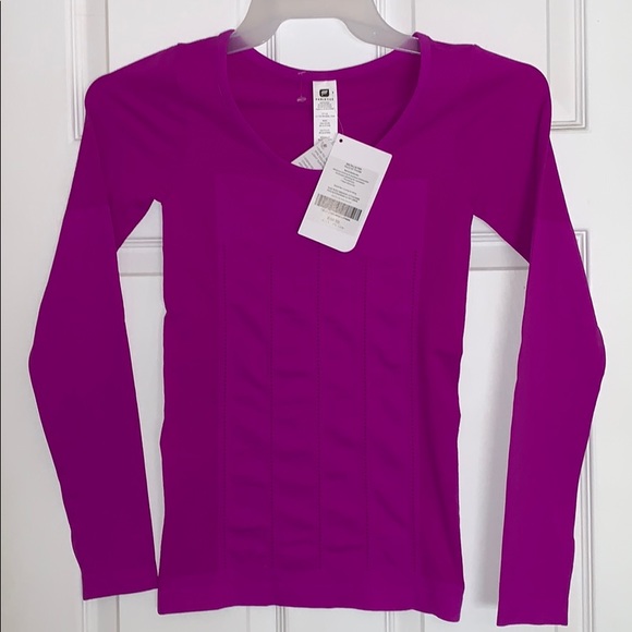 Fabletics Delta Orchid Seamless Long Sleeved Top - Picture 4 of 7
